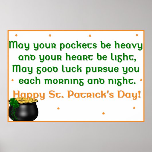 Poster Irish Proverbe 6 Print (Devant)