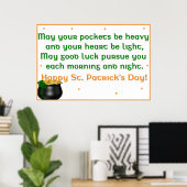 Poster Irish Proverbe 6 Print (Bureau à domicile)