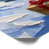 Poster Irish Red Setter Christmas Boat Holiday (Coin)