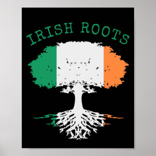 Poster Irish Roots Family Tree  