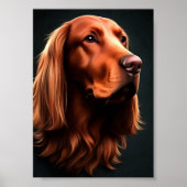 Poster Irish Setter Fine Art Portrait pour animaux (Devant)
