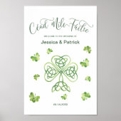 Poster Irish Wedding Welcome Sign Cead Mile Failte (Devant)