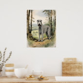 Poster Irish Wolf Hound - Art Chien Imprimer (Cuisine)
