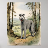 Poster Irish Wolf Hound - Art Chien Imprimer (Devant)