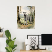 Poster Irish Wolf Hound - Art Chien Imprimer (Bureau à domicile)