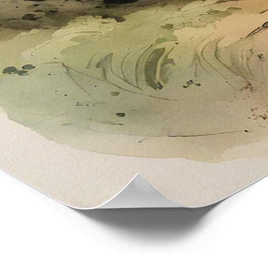 Poster Irish Wolf Hound - Art Chien Imprimer (Coin)