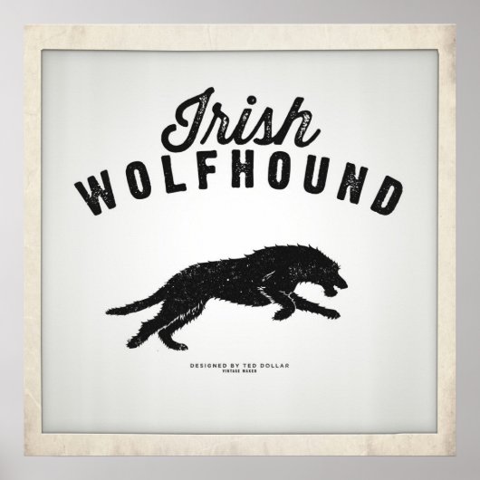 Poster Irish Wolfhound (Devant)