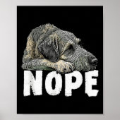 Poster Irish Wolfhound Nope Funny Lazy Pet Dog Cute (Devant)