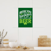 Poster Irish You Merry Saint Patrick's Day Happy New Beer (Cuisine)