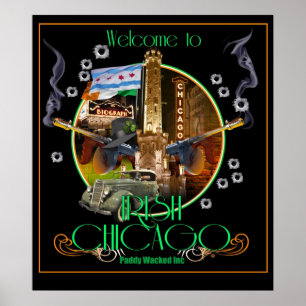 Poster Irlandais 1920 de Chicago