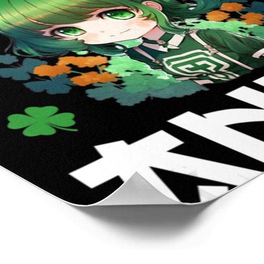 Poster Irlandais Je regardais Anime St Patrick's Day Anim (Coin)