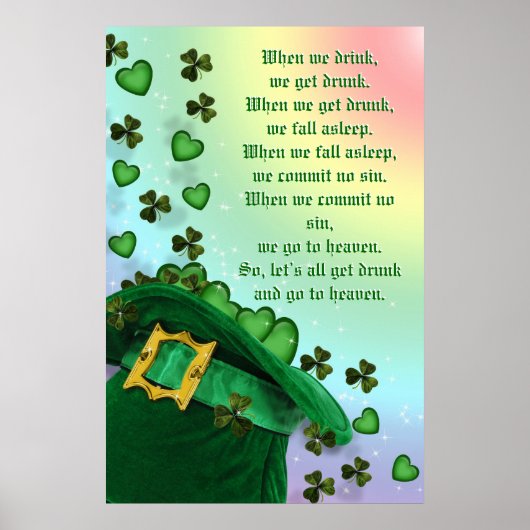 Poster irlandais Jour de la Saint Patrick (Devant)