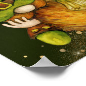 Poster Irlandais Leprechaun Gnomes et Clovers Joyeux anni (Coin)