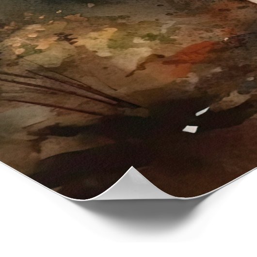 Poster Irlandais Rouge et blanc Setter Chien Art Imprimer (Coin)