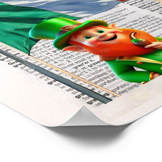 Poster IRLANDE — Art de la page du dictionnaire (Coin)