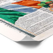 Poster IRLANDE — Art de la page du dictionnaire (Coin)