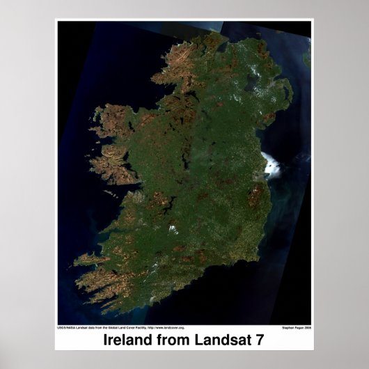 Poster Irlande de Landsat 7 (Devant)
