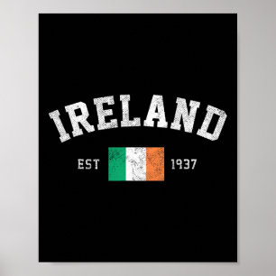 Poster Irlande Établi en 1937 Jour de l'indépendance Drap