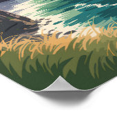 Poster Irlande Falaises de Moher Illustration Art de voya (Coin)