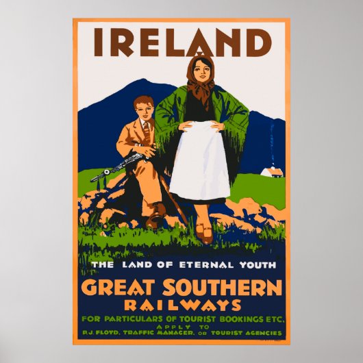 Poster Irlande Great Southern Railways Vintage voyage Pos (Devant)
