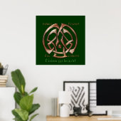Poster IRLANDE JAMAIS Celtic Knot Empreinte murale (Bureau à domicile)