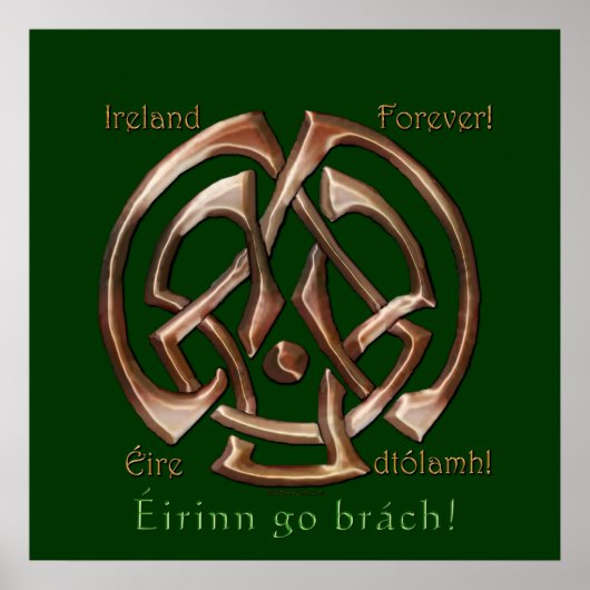 Poster IRLANDE JAMAIS Celtic Knot Empreinte murale (Devant)