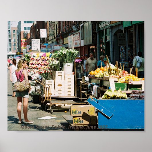 Poster Irlande, Moore Street Dublin été 2007 (Devant)