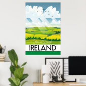 Poster Irlande pour une pause carte postale voyage (Bureau à domicile)