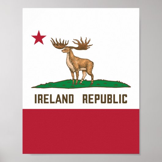 Poster Irlande République Irish Elk Drapeau géant Cerf (Devant)