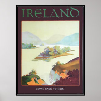 Poster Irlande, Reviens en Erin Imprimer