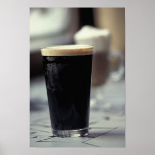 Poster Irlande. Une pinte de stout.