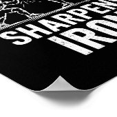 Poster Iron Sharpens Fer - Gym Art Poids Design (Coin)