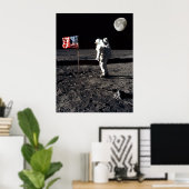 Poster Ironie de l'atterrissage de la lune (Bureau à domicile)