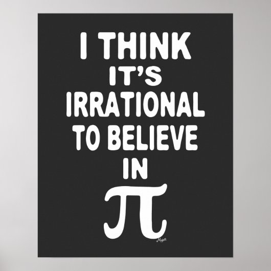 Poster Irrationnel de croire en l'affiche Pi (Devant)