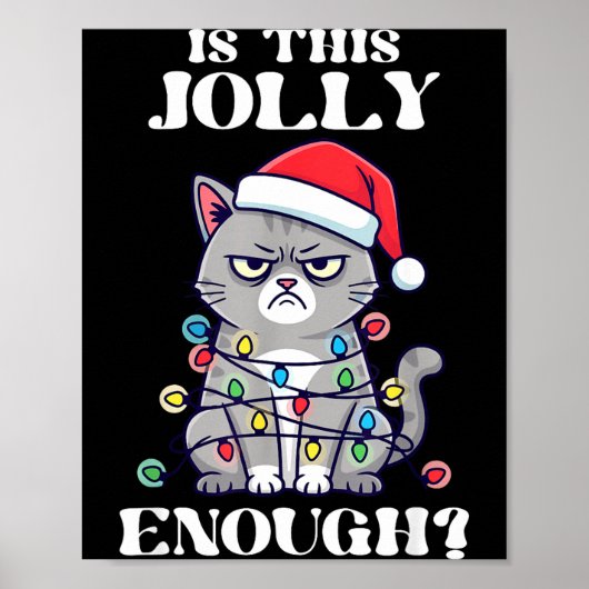 Poster Is This Jolly Enough Tangled Christmas Cat  (Devant)