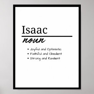 Poster Isaac, Garçon Nom Personnalisé Définition