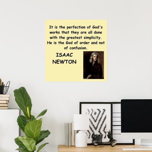 Poster isaac newton (Bureau à domicile)