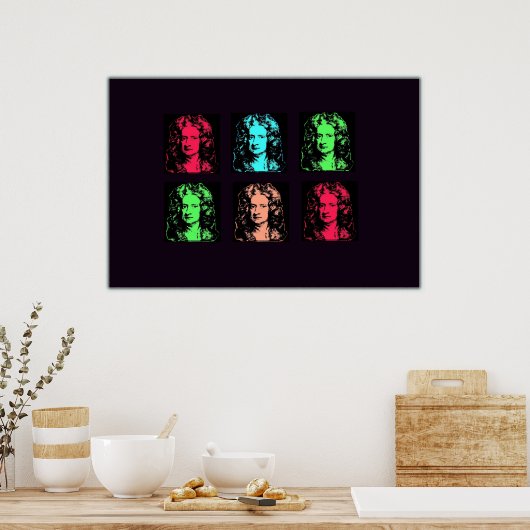 Poster Isaac Newton Collage (Cuisine)