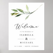 Poster ISABELLA Elégante Verdure minimale Mariage Bienven (Devant)