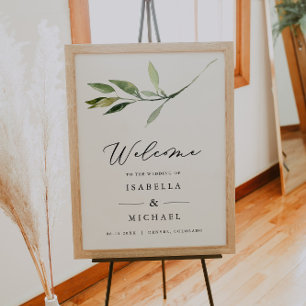Poster ISABELLA Elégante Verdure minimale Mariage Bienven