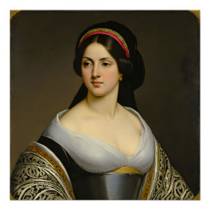 Poster Isabella Marie Rousseau Portrait de femme aux beau