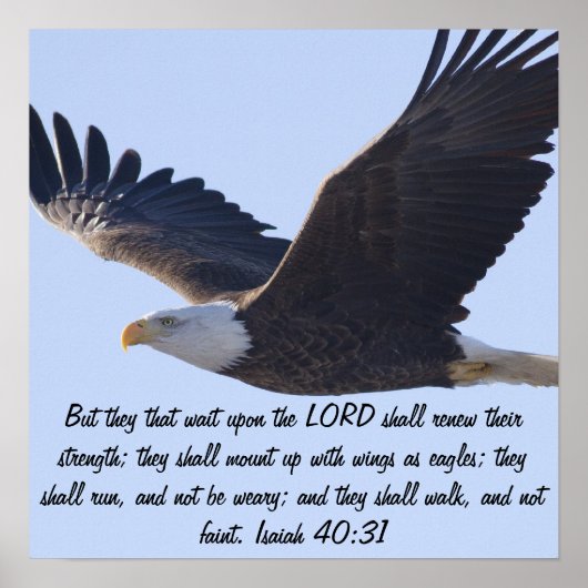 Poster Isaiah 40:31 Eagle Peace Love Destiny Gifts (Devant)
