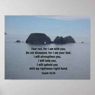 Poster Isaiah 41:10 Fear not, for I am with you