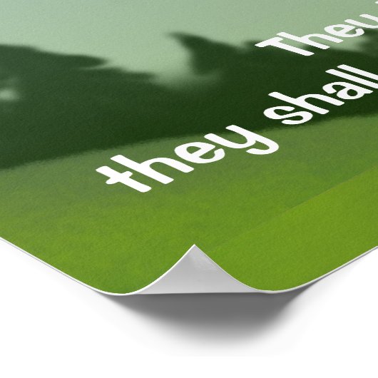 Poster Isaïe 40:31 Aigle en saut Imprimer (Coin)