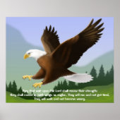 Poster Isaïe 40:31 Aigle en saut Imprimer (Devant)