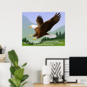 Poster Isaïe 40:31 Aigle en saut Imprimer (Bureau à domicile)