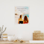 Poster Isaïe 43 2 Aquarelle Mère Fille Vue Mer (Cuisine)