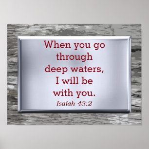 Poster Isaïe 43:2 - art