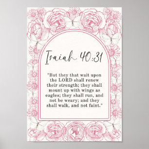 Poster Isaïe Verset de la Bible WallArt