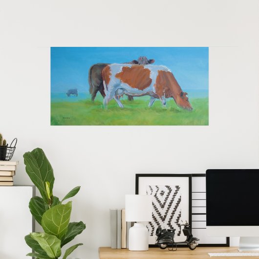 Poster 'Isiah' Peinture de vache (Bureau à domicile)